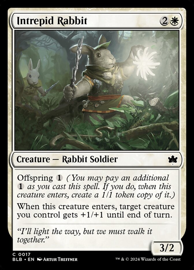 MTG Card Title: Intrepid Rabbit BLB/17