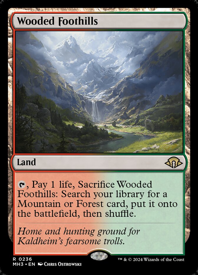 MTG Card Title: Wooded Foothills MH3/236