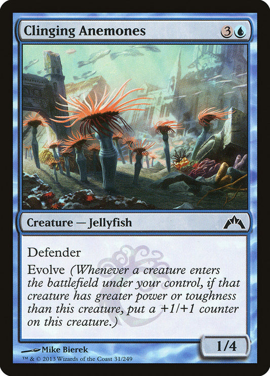 MTG Card Title: Clinging Anemones GTC/31