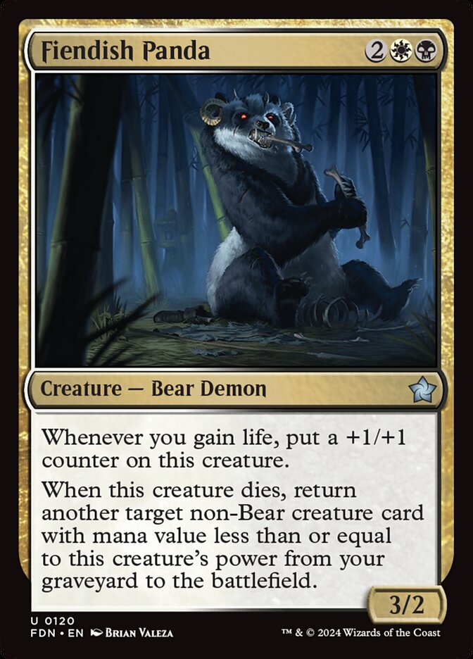 MTG Card Title: Fiendish Panda FDN/120