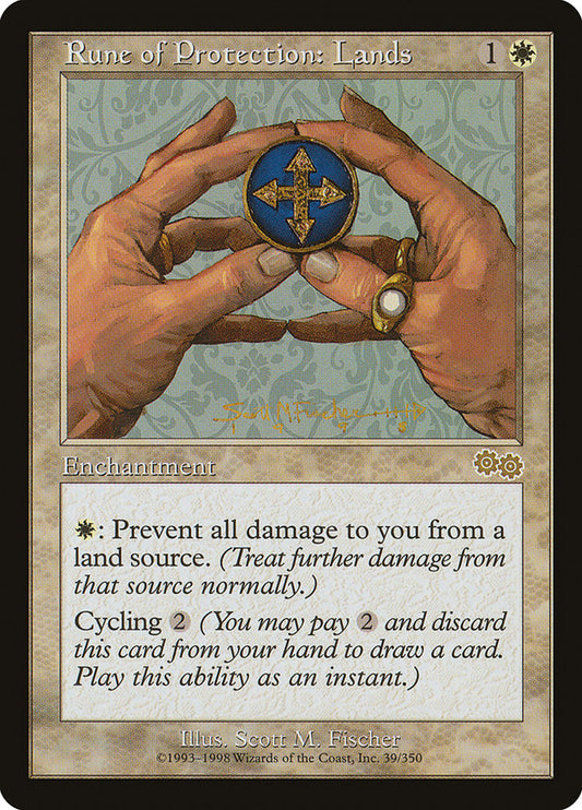 MTG Card Title: Rune of Protection: Lands USG/39
