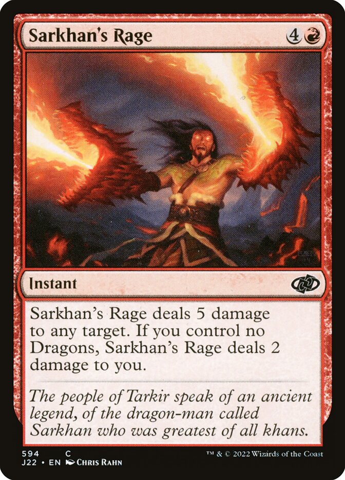 MTG Card Title: Sarkhan's Rage J22/594