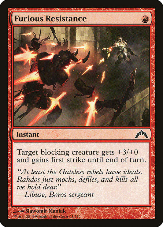 MTG Card Title: Furious Resistance GTC/93