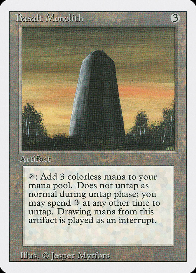 MTG Card Title: Basalt Monolith 3ED/235