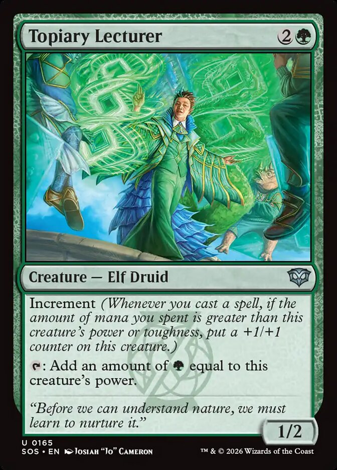 MTG Card Title: Topiary Lecturer SOS/165