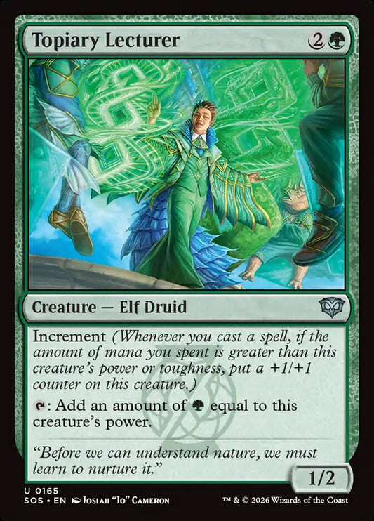 MTG Card Title: Topiary Lecturer SOS/165