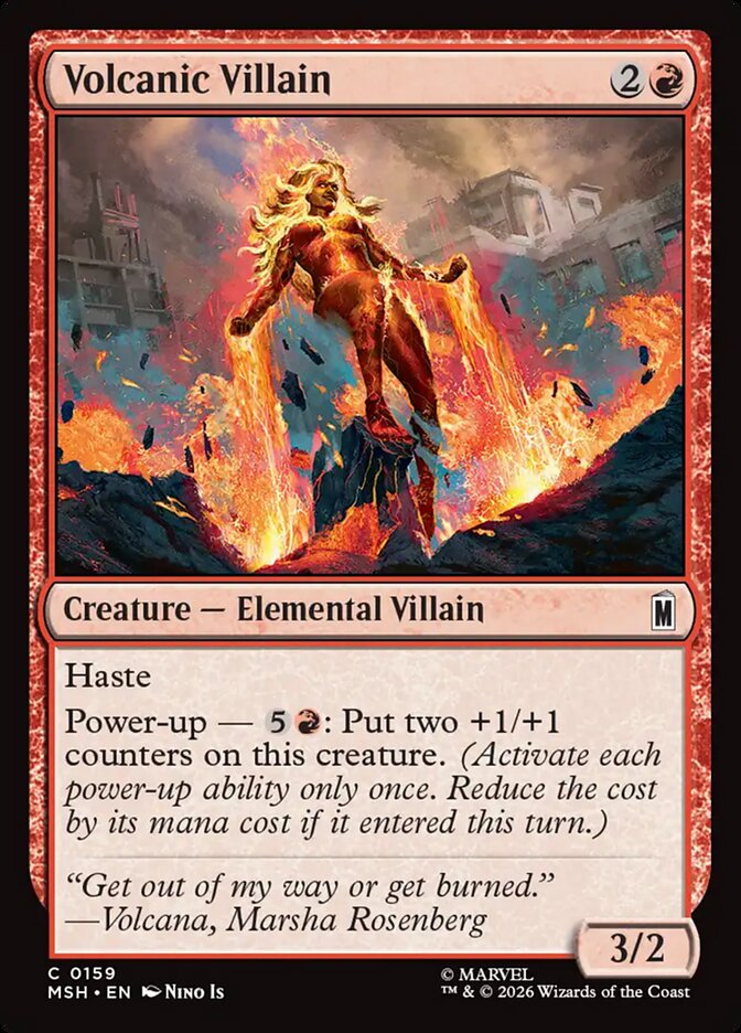 MTG Card Title: Volcanic Villain MSH/159