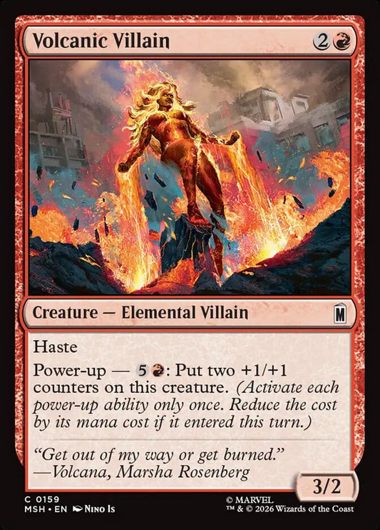 MTG Card Title: Volcanic Villain MSH/159