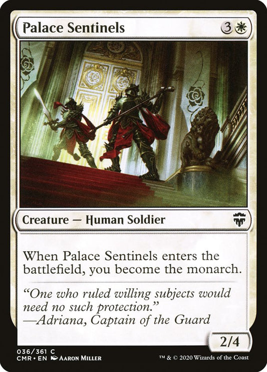MTG Card Title: Palace Sentinels CMR/36