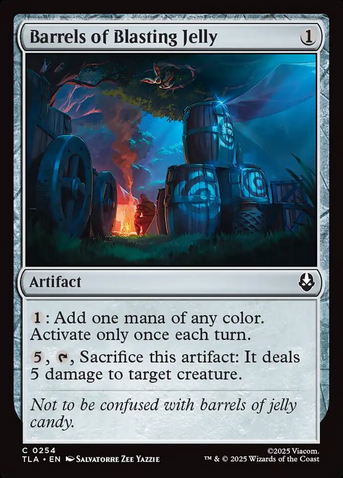MTG Card Title: Barrels of Blasting Jelly TLA/254