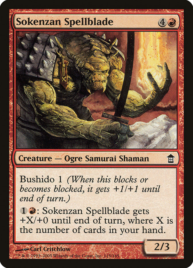 MTG Card Title: Sokenzan Spellblade SOK/115