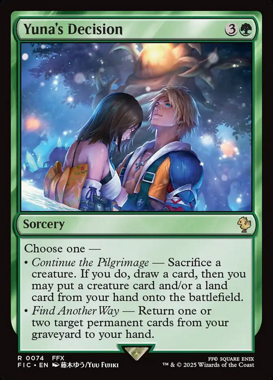 MTG Card Title: Yuna's Decision FIC/74