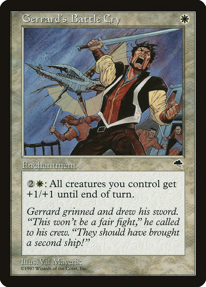 MTG Card Title: Gerrard's Battle Cry TMP/21
