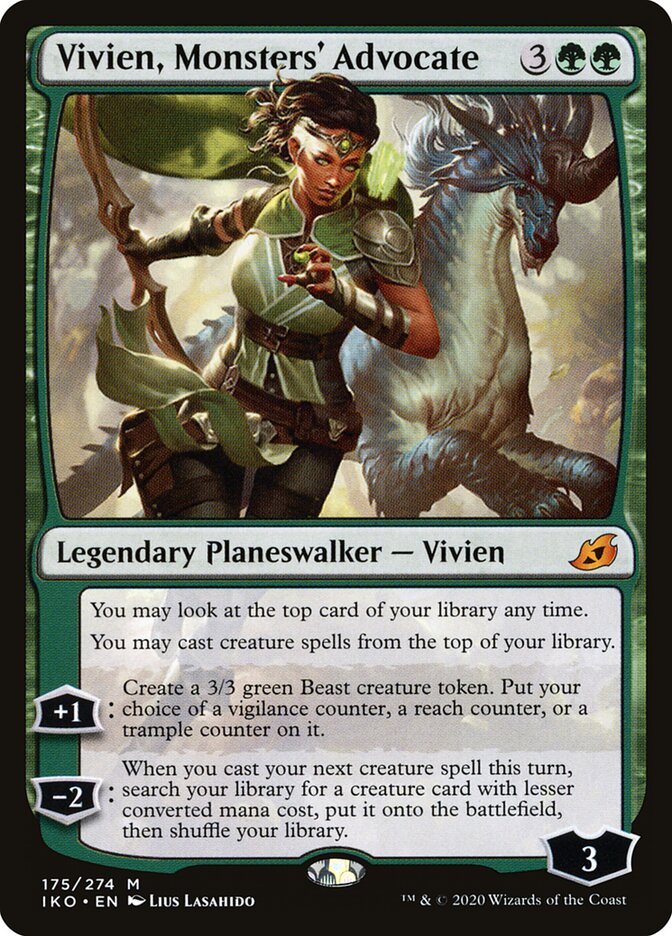 MTG Card Title: Vivien, Monsters' Advocate IKO/175