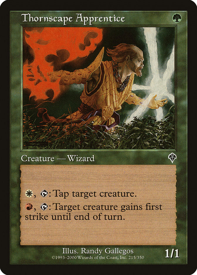 MTG Card Title: Thornscape Apprentice INV/215