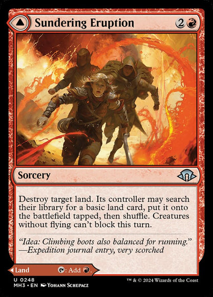 MTG Card Title: Sundering Eruption // Volcanic Fissure MH3/248