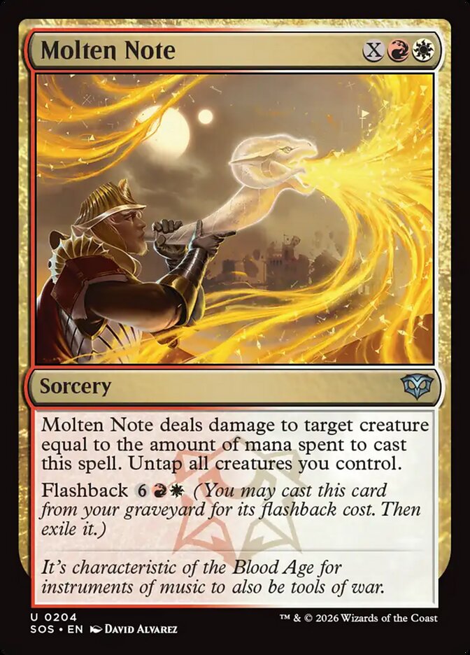 MTG Card Title: Molten Note SOS/204