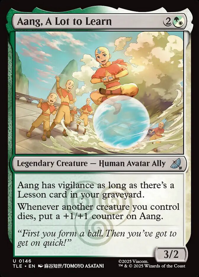 MTG Card Title: Aang, A Lot to Learn TLE/146
