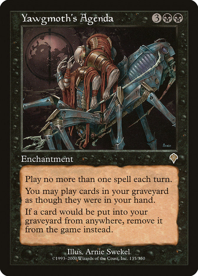 MTG Card Title: Yawgmoth's Agenda INV/135