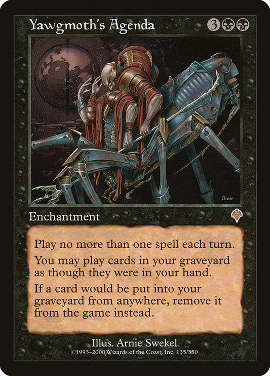 MTG Card Title: Yawgmoth's Agenda INV/135