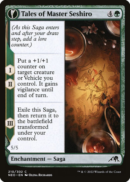 MTG Card Title: Tales of Master Seshiro // Seshiro's Living Legacy NEO/210