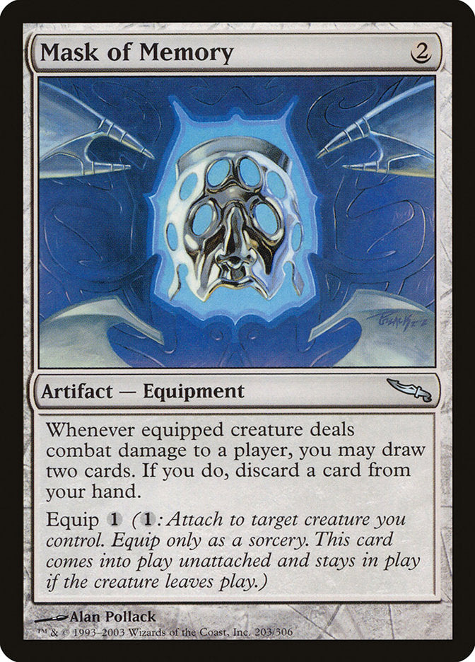 MTG Card Title: Mask of Memory MRD/203