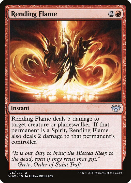 MTG Card Title: Rending Flame VOW/175