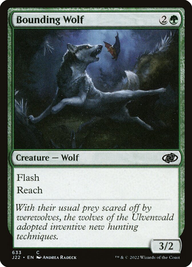 MTG Card Title: Bounding Wolf J22/633