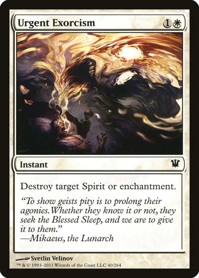 MTG Card Title: Urgent Exorcism ISD/40