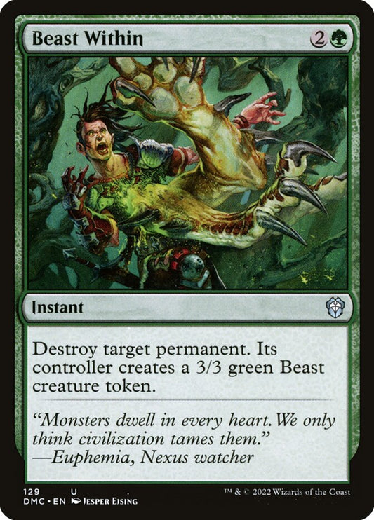 MTG Card Title: Beast Within DMC/129