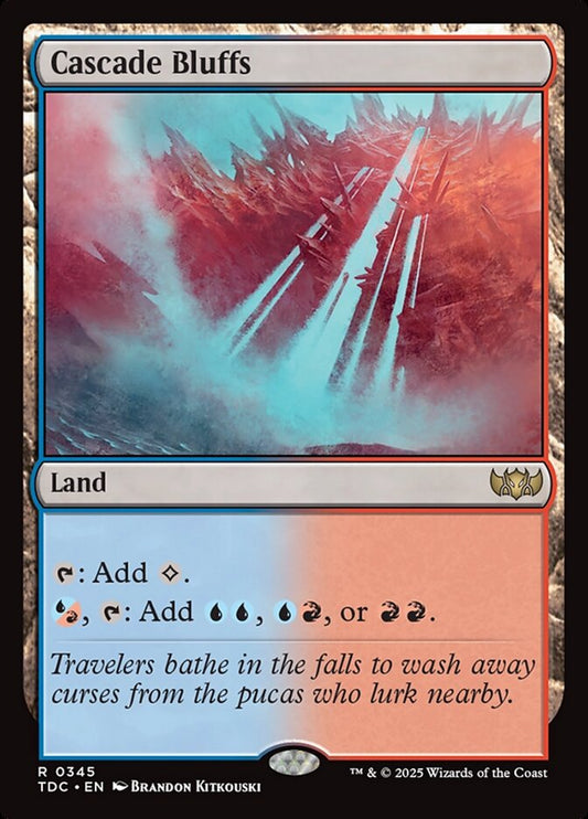 MTG Card Title: Cascade Bluffs TDC/345