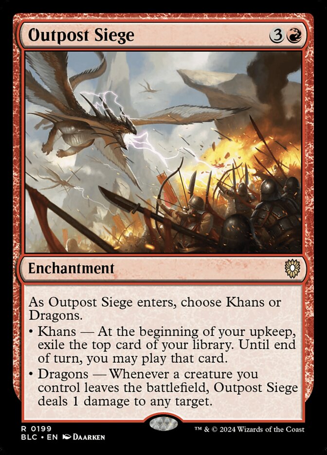 MTG Card Title: Outpost Siege BLC/199
