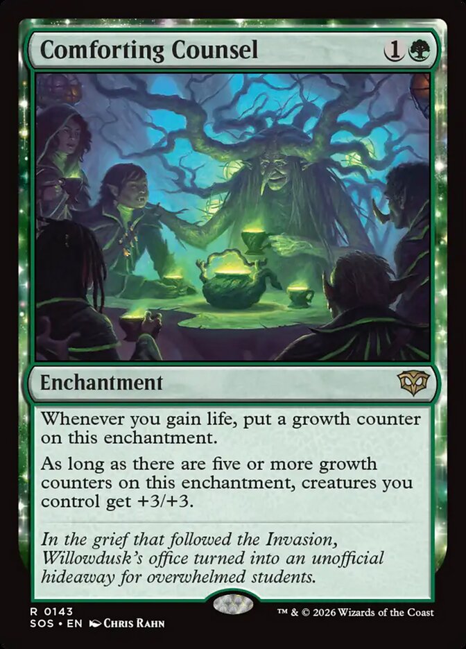 MTG Card Title: Comforting Counsel SOS/143