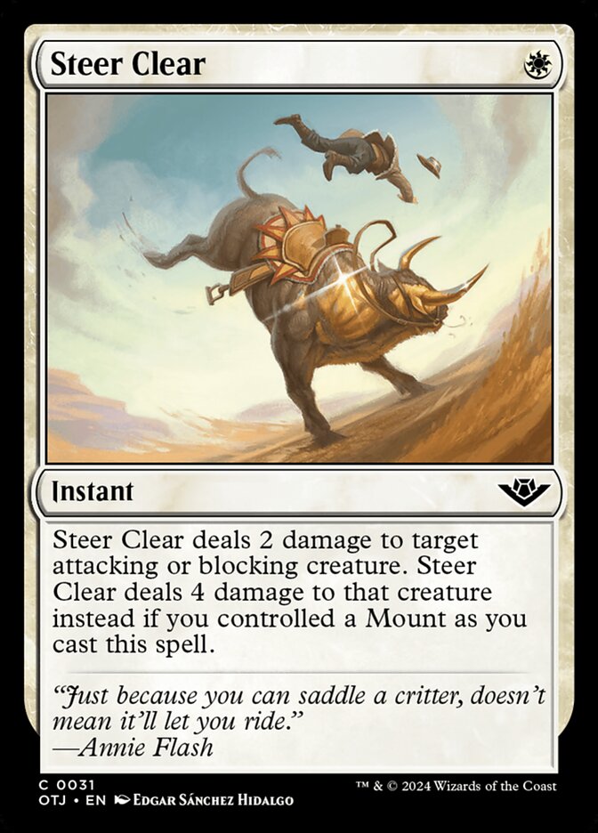 MTG Card Title: Steer Clear OTJ/31
