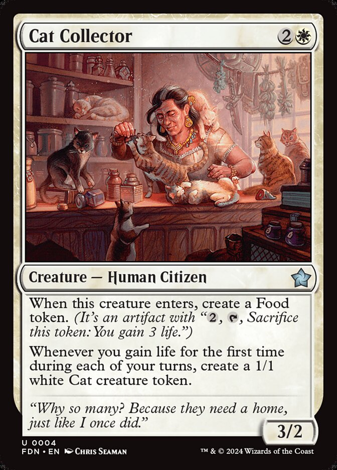 MTG Card Title: Cat Collector FDN/4