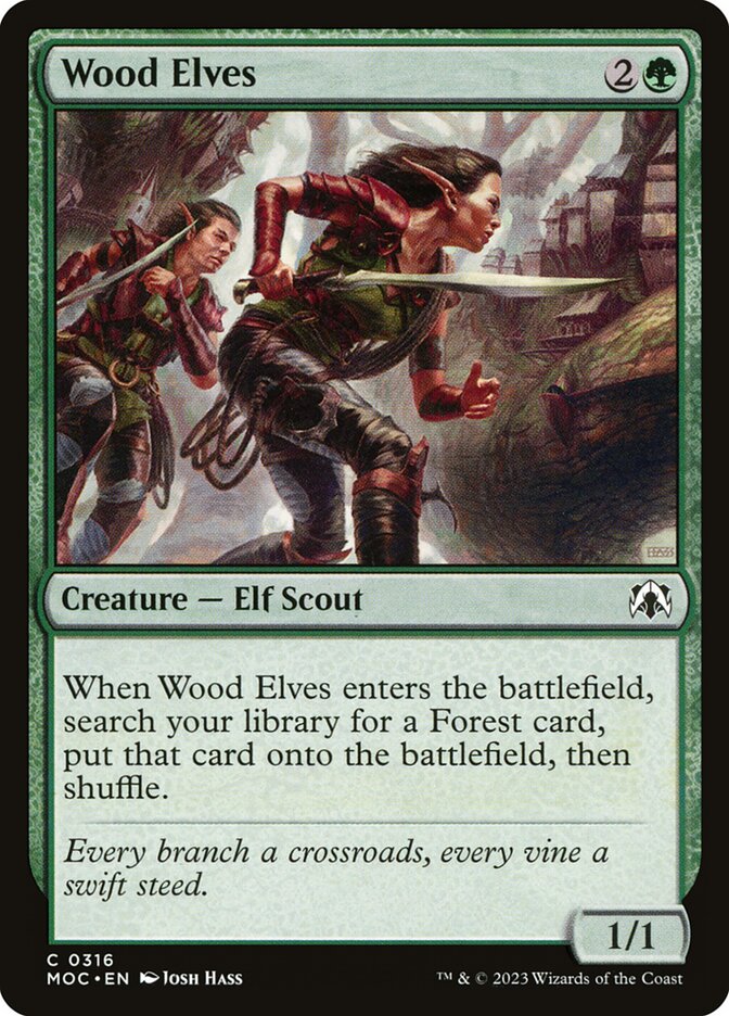 MTG Card Title: Wood Elves MOC/316
