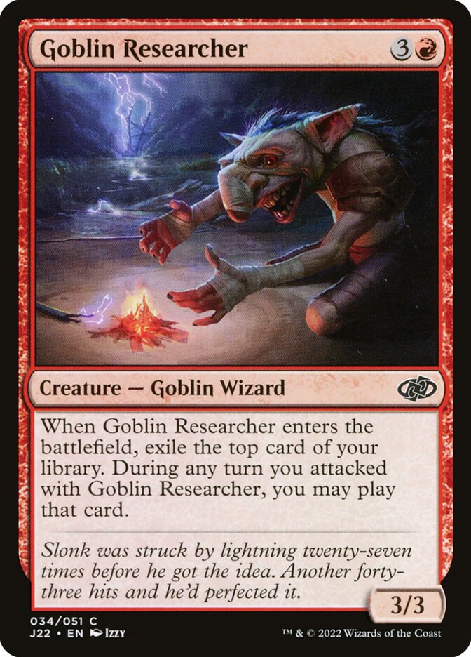 MTG Card Title: Goblin Researcher J22/34