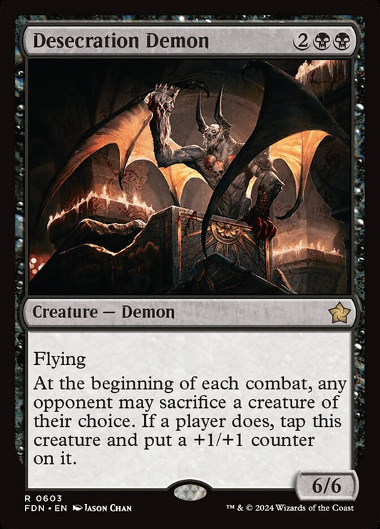 MTG Card Title: Desecration Demon FDN/603