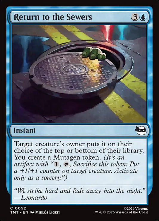 MTG Card Title: Return to the Sewers TMT/52