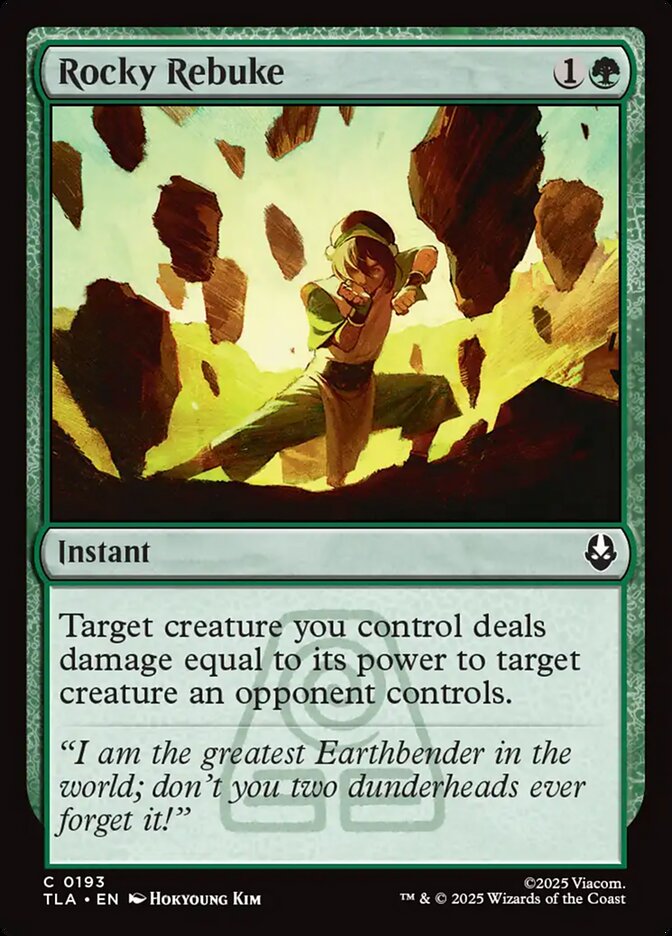 MTG Card Title: Rocky Rebuke TLA/193