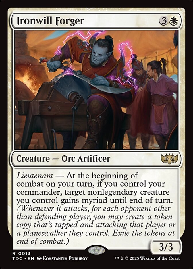 MTG Card Title: Ironwill Forger TDC/13