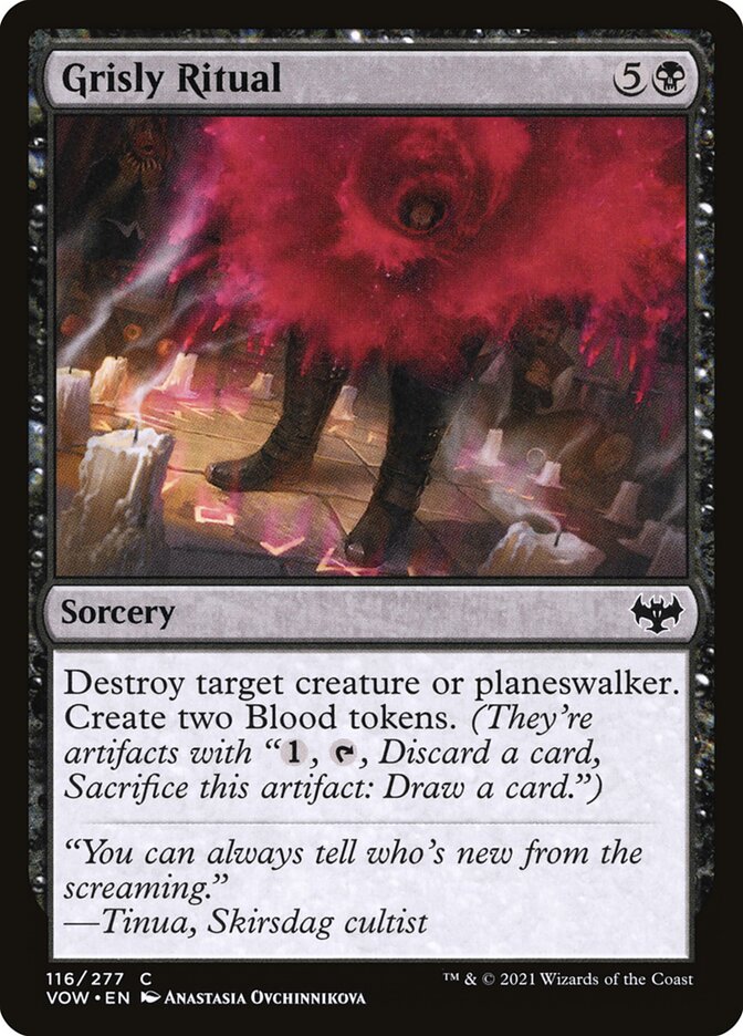 MTG Card Title: Grisly Ritual VOW/116