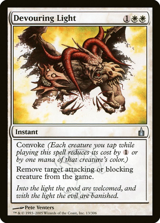 MTG Card Title: Devouring Light RAV/13