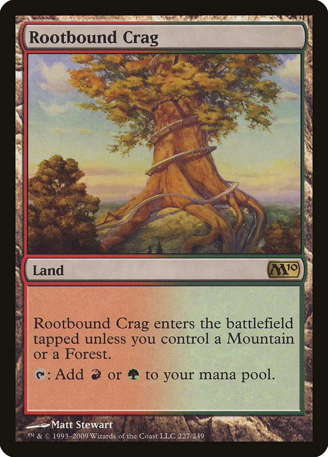 MTG Card Title: Rootbound Crag M10/227