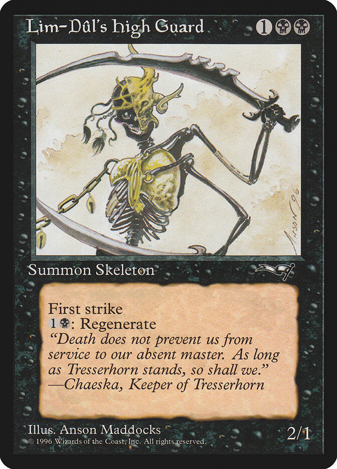 MTG Card Title: Lim-Dûl's High Guard ALL/55b