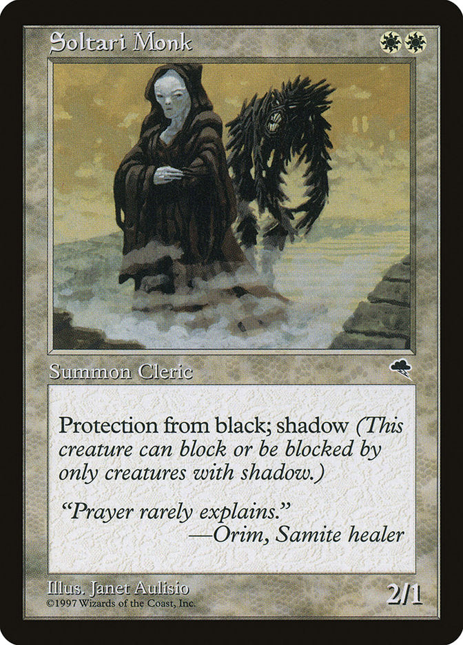MTG Card Title: Soltari Monk TMP/45