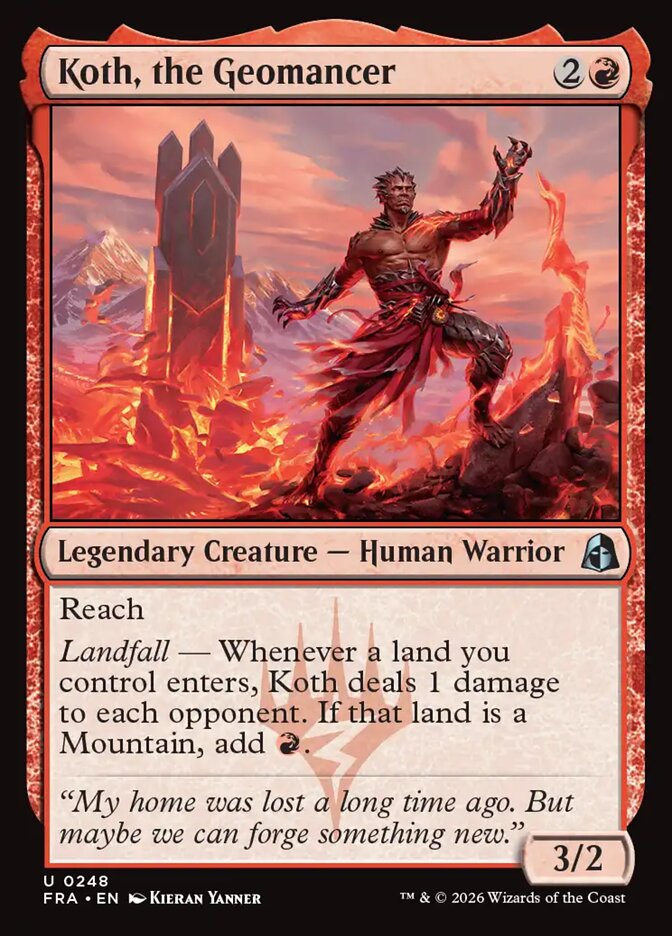 MTG Card Title: Koth, the Geomancer FRA/248
