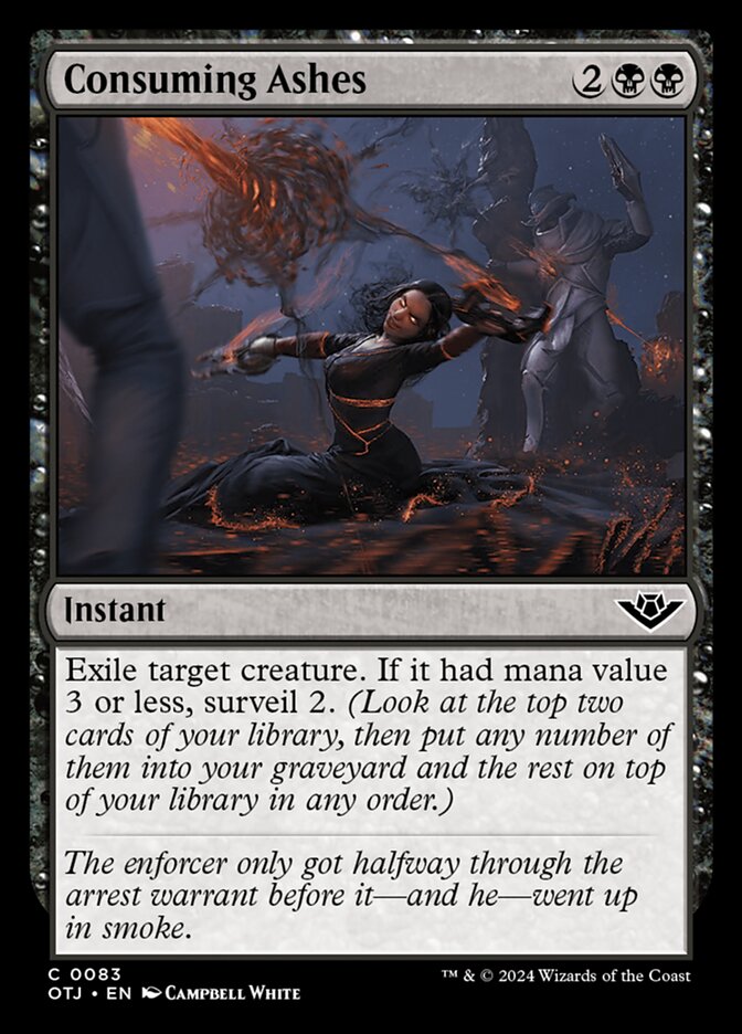 MTG Card Title: Consuming Ashes OTJ/83