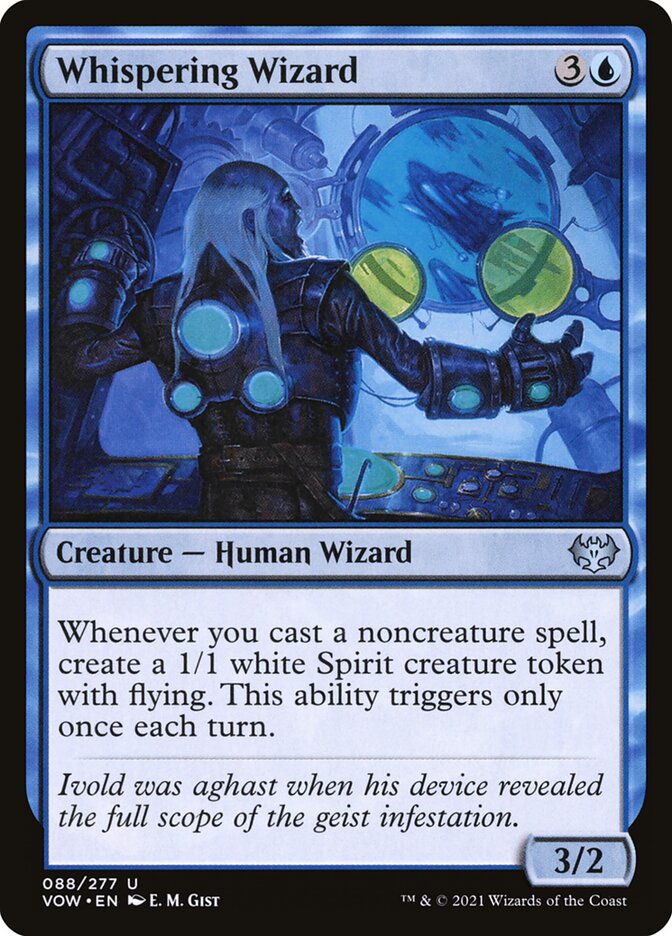 MTG Card Title: Whispering Wizard VOW/88