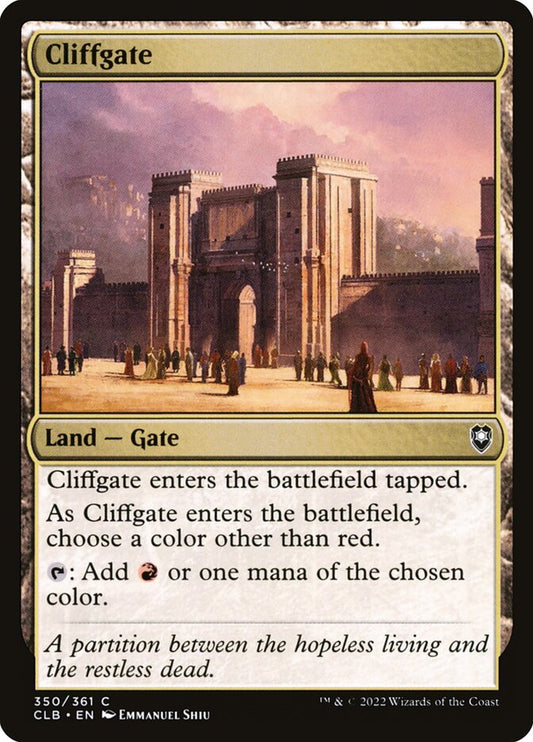 MTG Card Title: Cliffgate CLB/350